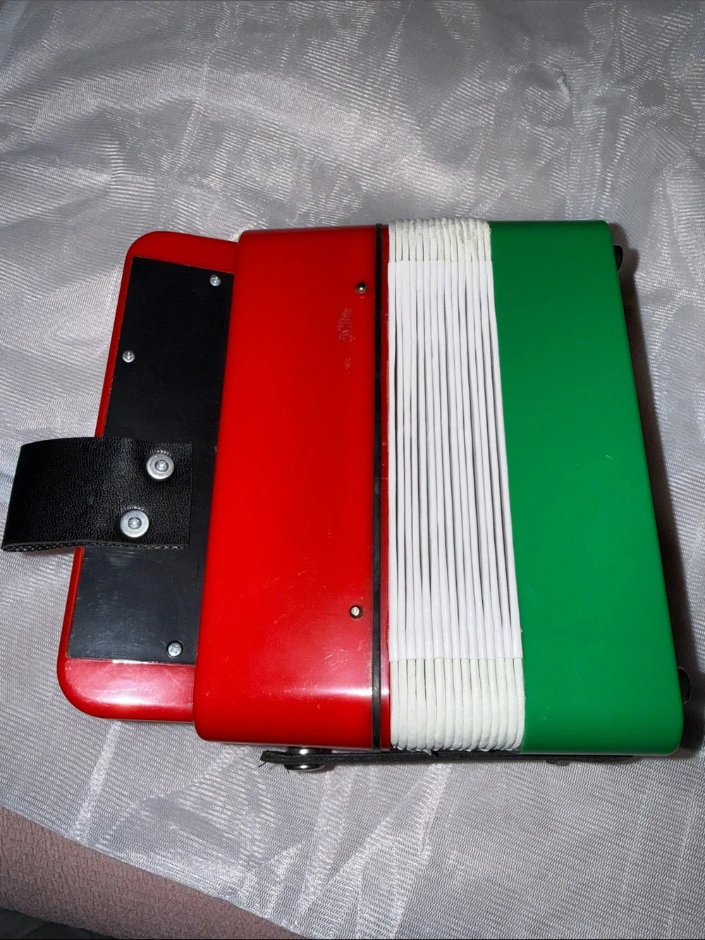 Red and Green Kids Toy Accordion - Musical Play Instrument